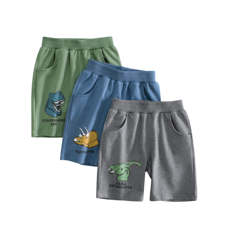 Carroon Solid Color Summer Shorts for Boys