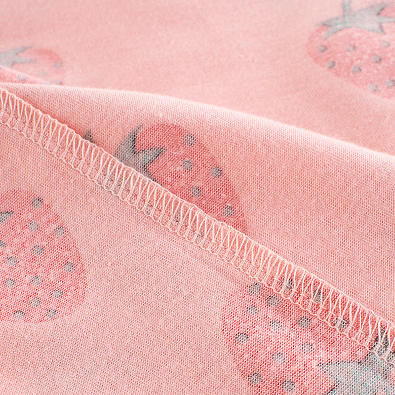 Strawberry Pink Crew Neck Short Sleeve T-Shirt
