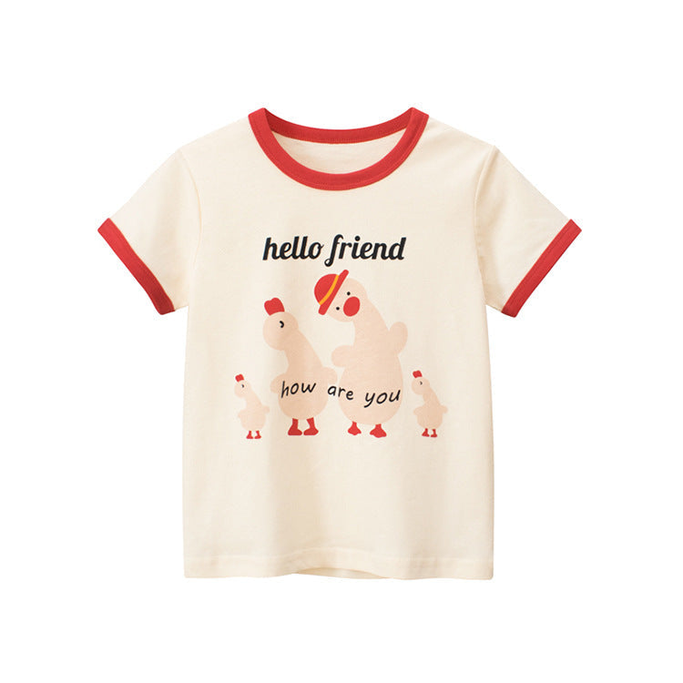 Cartoon Kids Short Sleeve T-Shirt