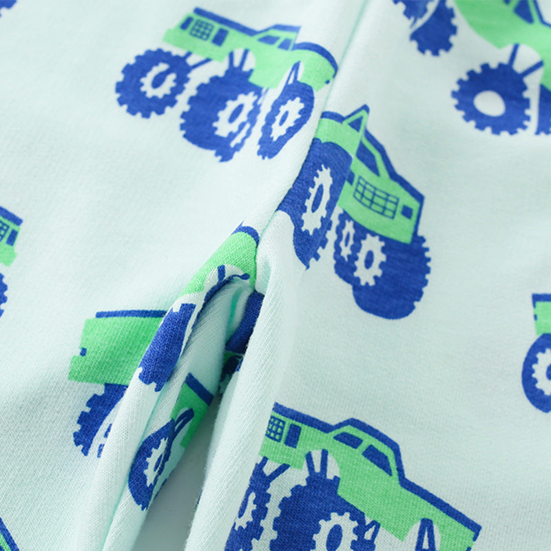 cotton cartoon mid-waist casual pants