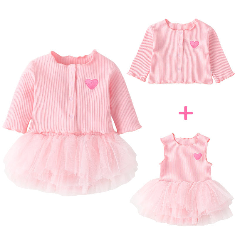 Cute Jumpsuit Dress 2-Piece Set for 22-24 Inches Dolls