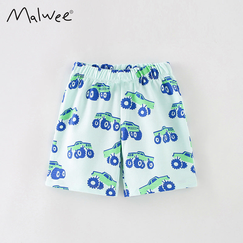 cotton cartoon mid-waist casual pants