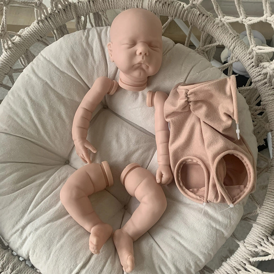 19 Inches Closed Eyes Unpainted Reborn Doll Kit Miley