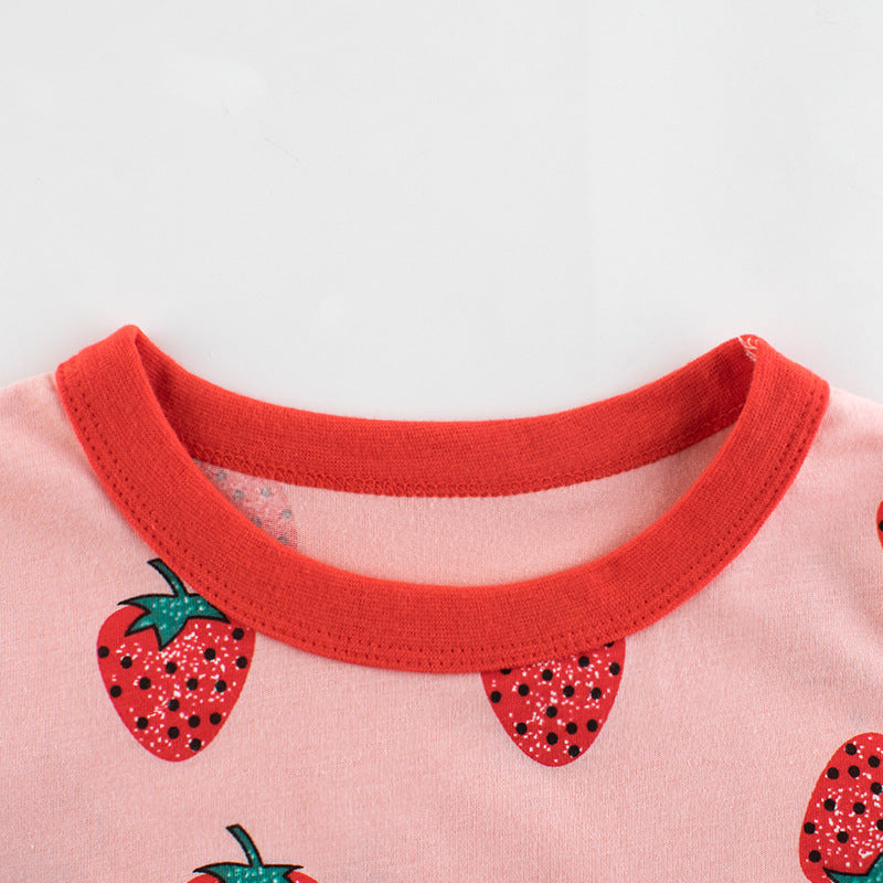 Strawberry Pink Crew Neck Short Sleeve T-Shirt