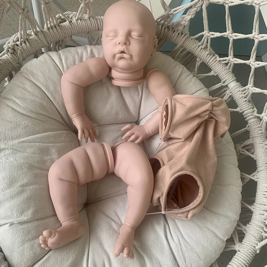 22 Inches Unpainted Closed Eyes Reborn Doll Kit Ruby