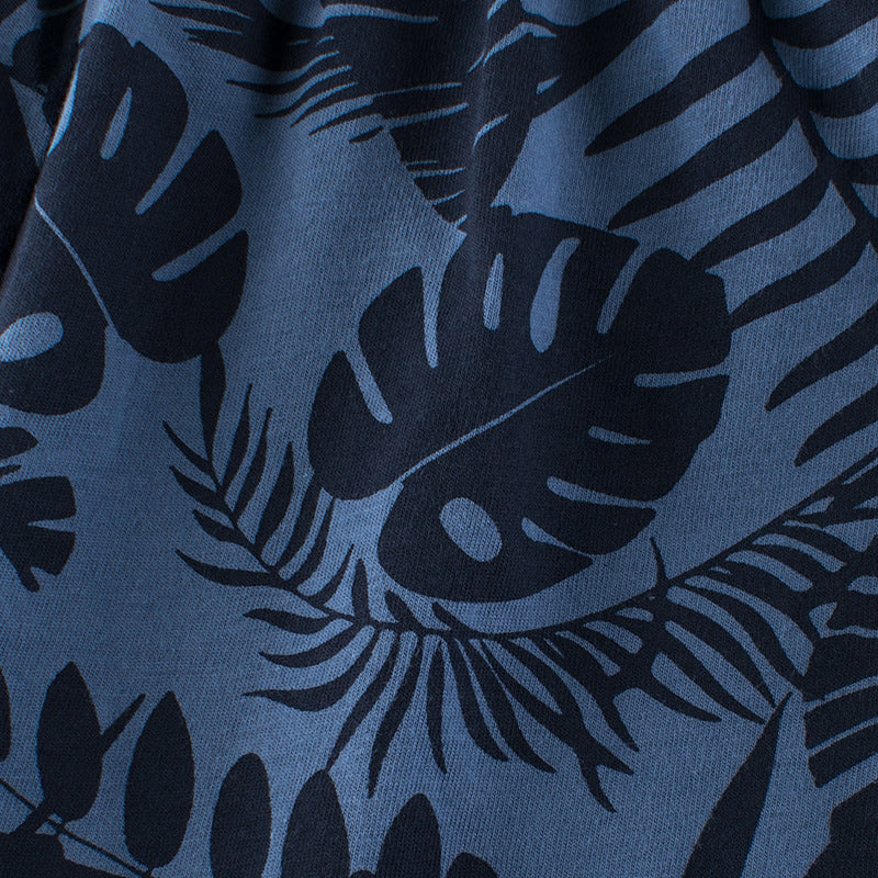 Cotton Leaf Print Shorts for Boys