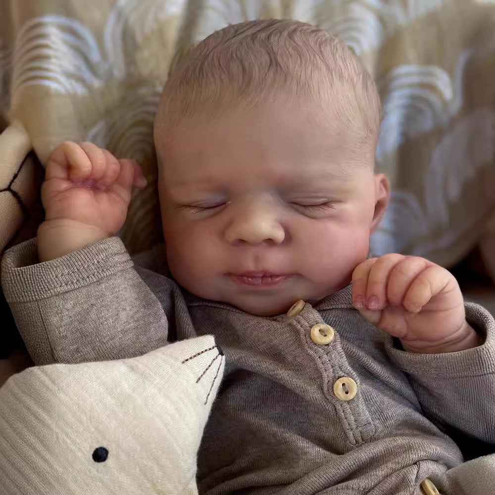 19 inch Lifelike Closed Eyes Reborn Doll with Blonde Hair-Pascale main image 1
