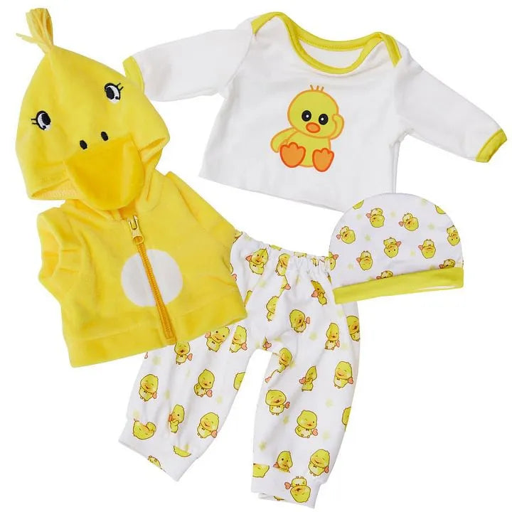 17 Inches Cartoon Animal Reborn Doll Clothes Set(Only Clothes, no doll)