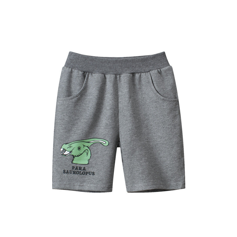 Carroon Solid Color Summer Shorts for Boys