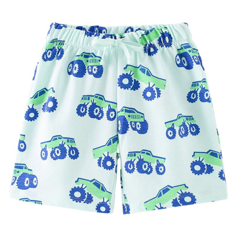 cotton cartoon mid-waist casual pants