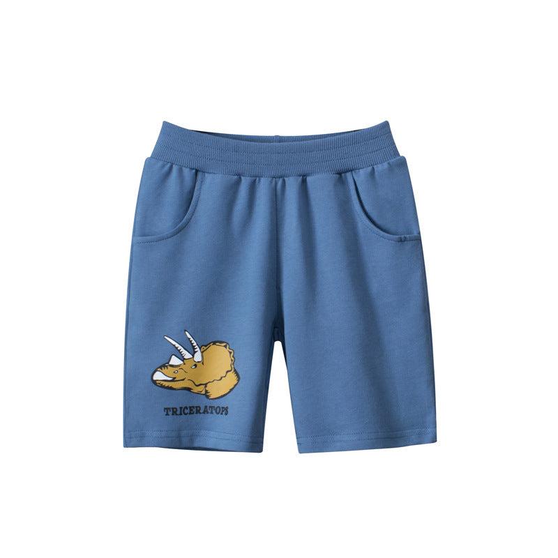 Carroon Solid Color Summer Shorts for Boys