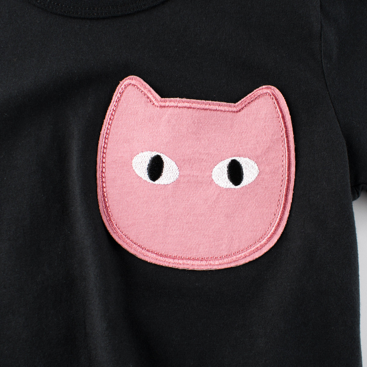 Solid Color Cartoon Cotton Short Sleeve T-Shirt