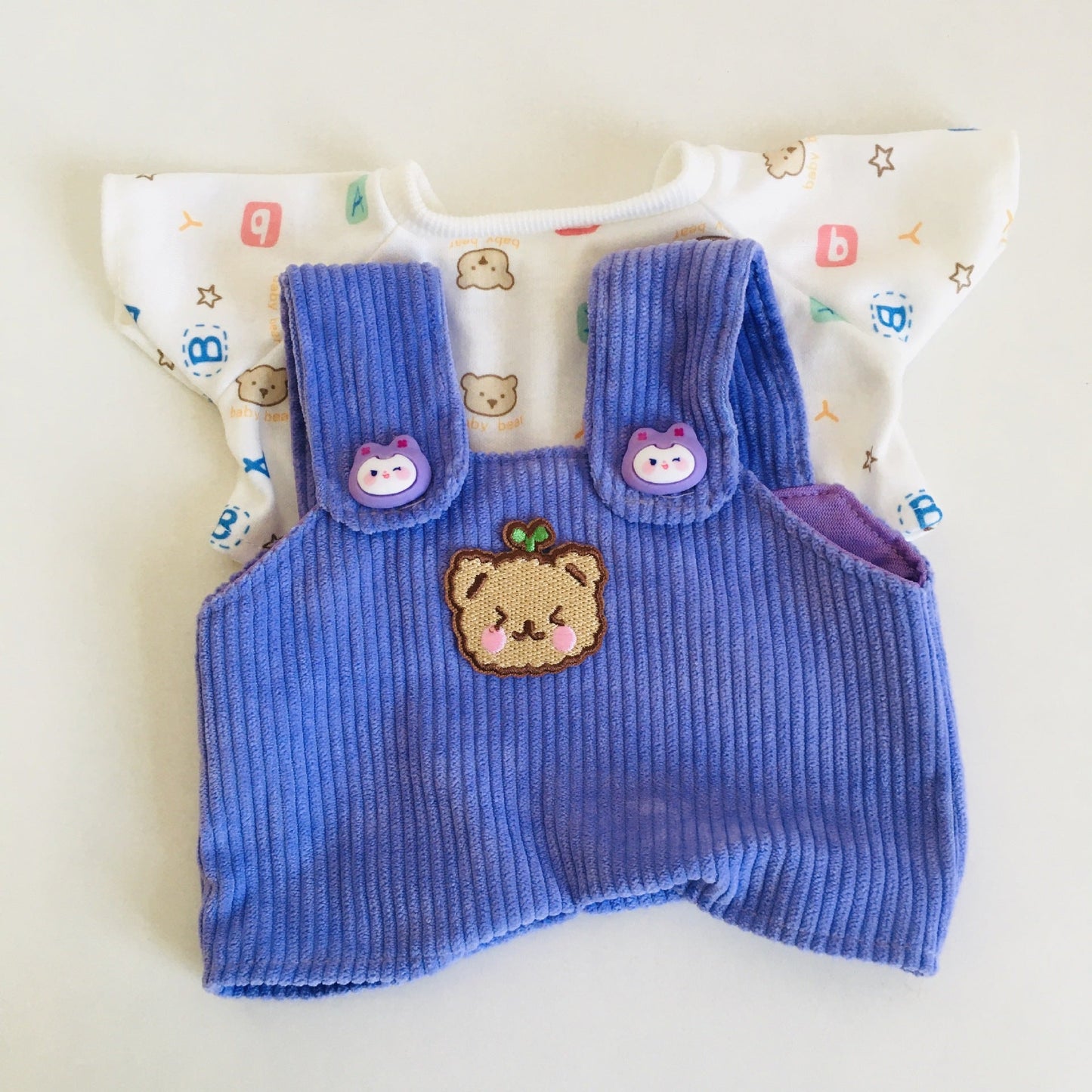 Top overalls two piece set for 30cm Reborn Dolls