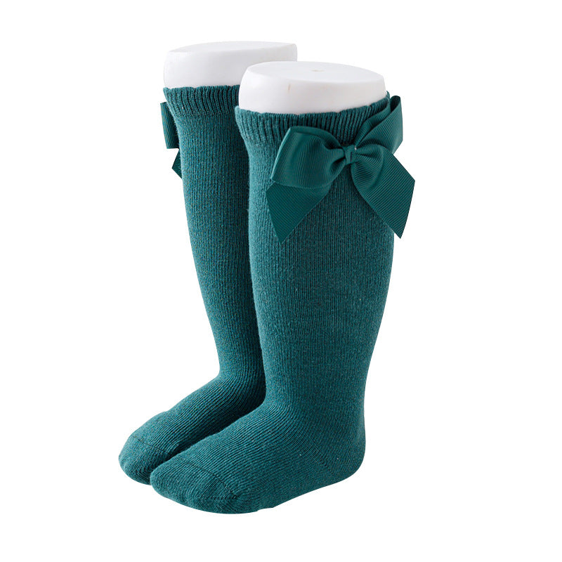 Solid Color Knee Length Butterfly Socks for Baby