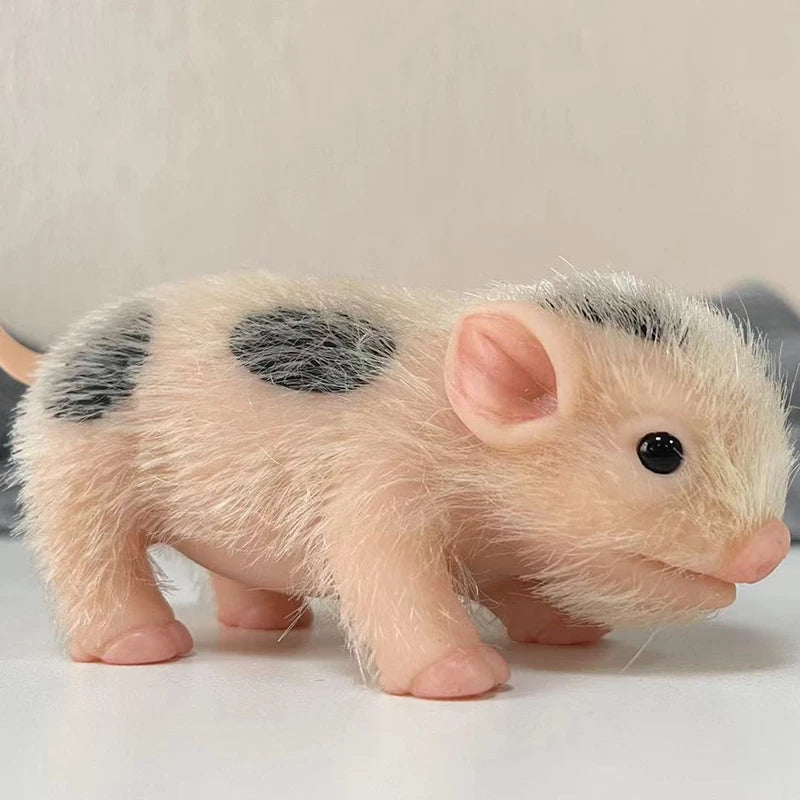 12cm realistic silicone open eyes mini reborn piglets