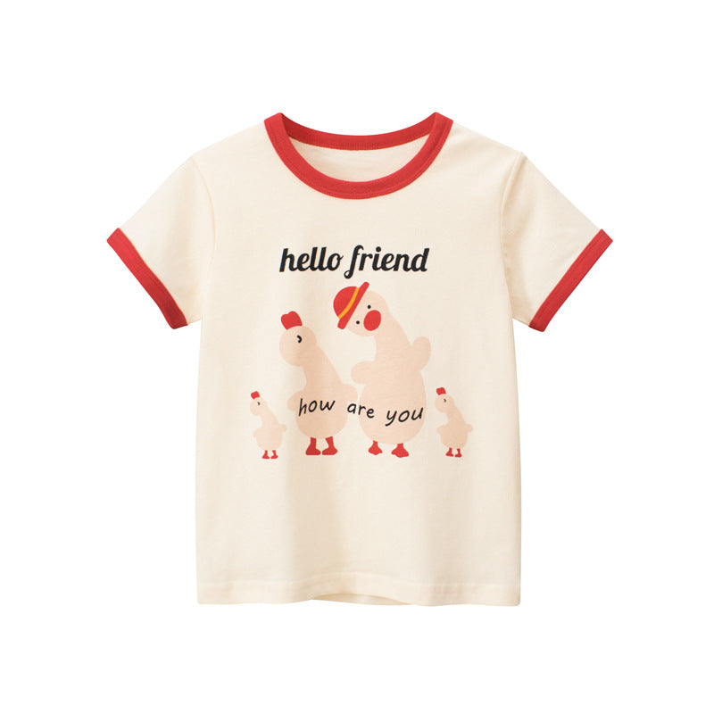 Cartoon Kids Short Sleeve T-Shirt