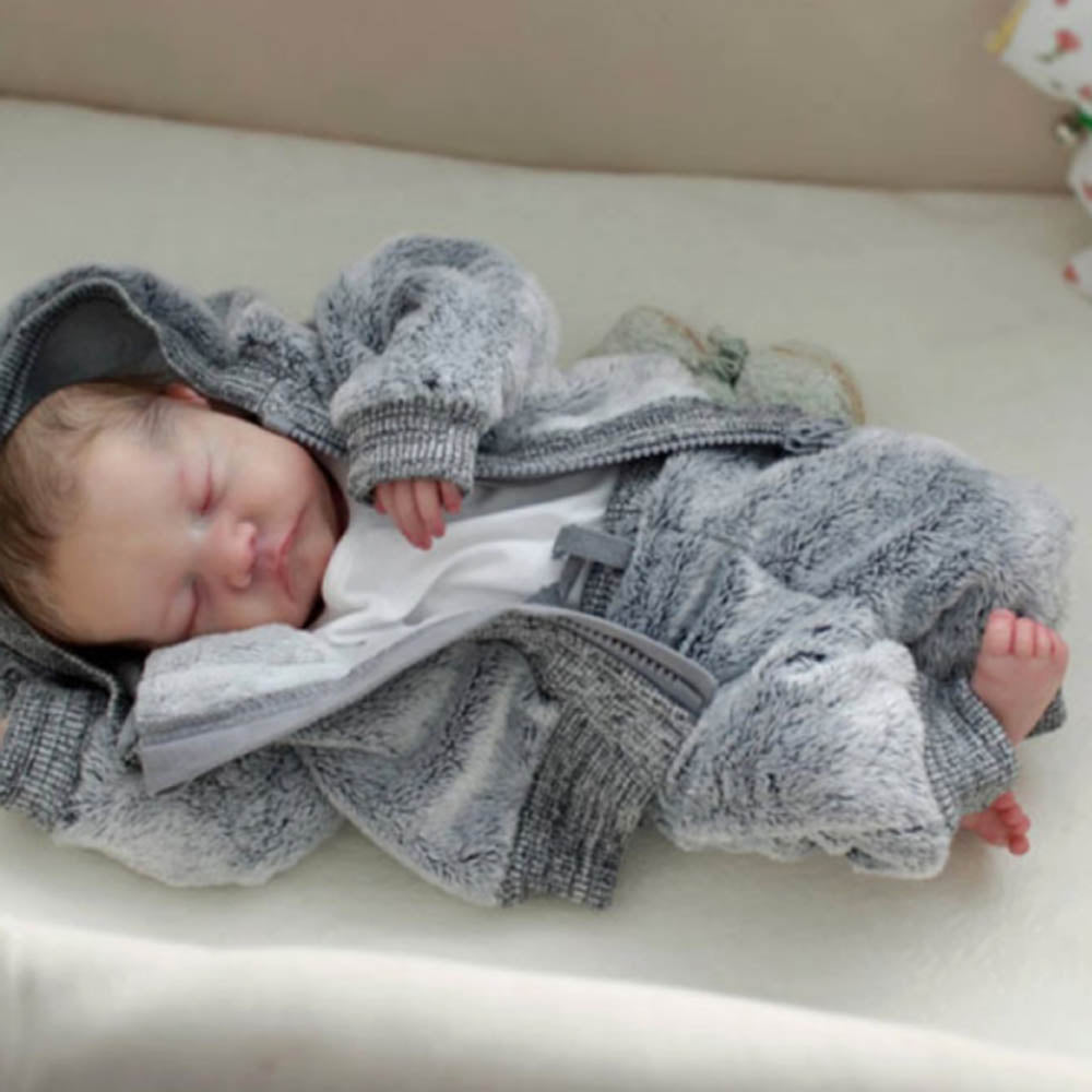 18'' Little Sike Lifelike Soft Vinyl Doll Reborn Baby Doll Girl-Levi Series