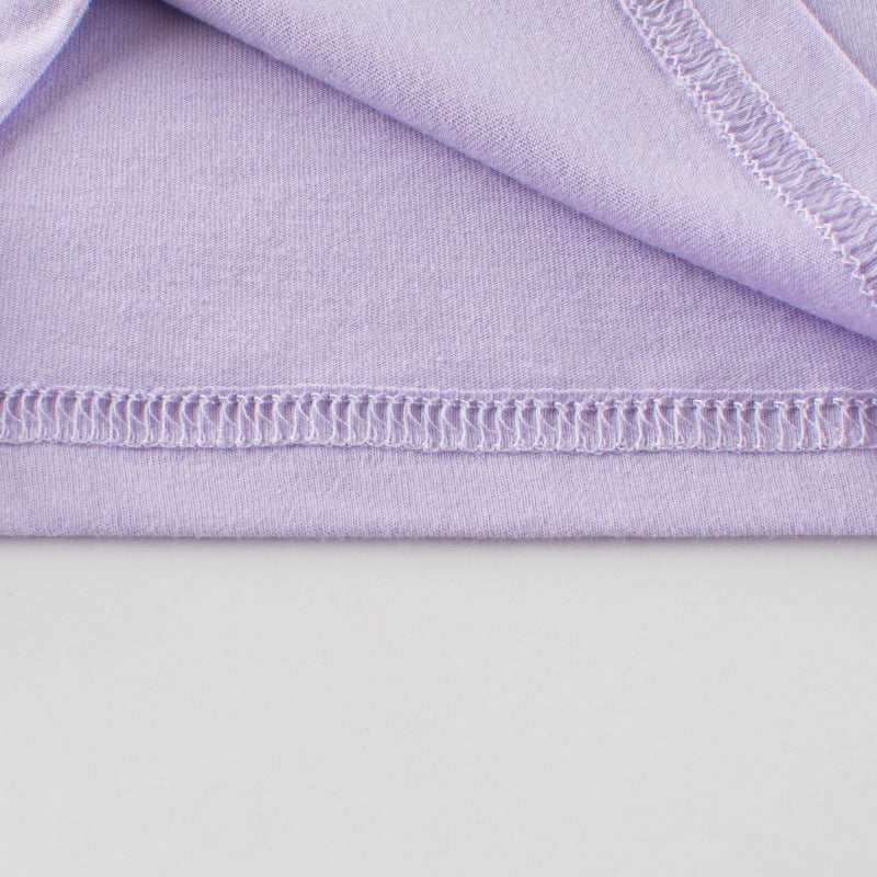 Purple short sleeve t-shirt with cake flowers