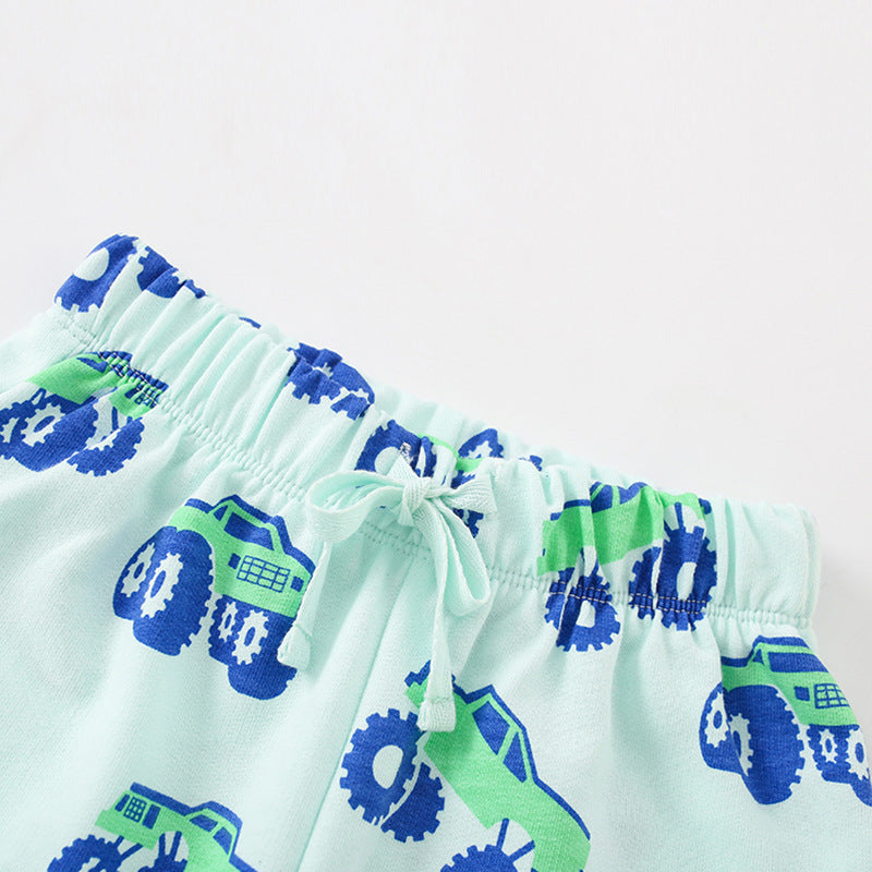 cotton cartoon mid-waist casual pants