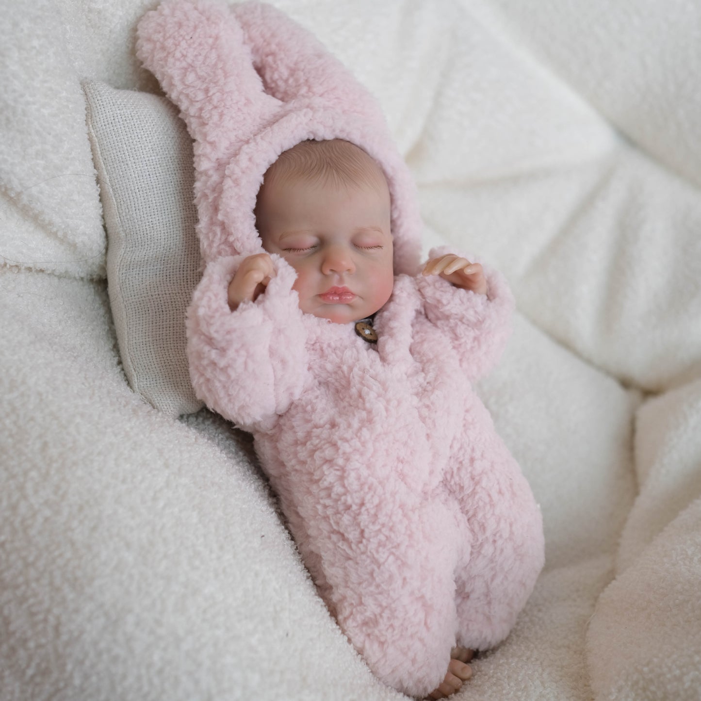 30cm Lifelike Sleeping Mini Reborn Doll Girl-Loulou
