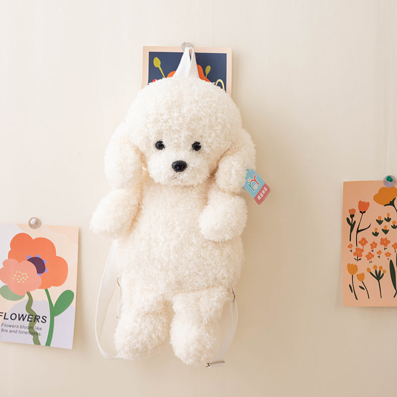 Simulation plush teddy dog backpack
