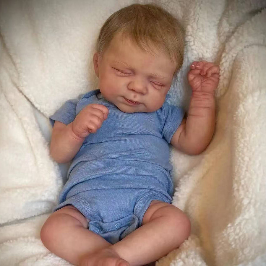19 inch Lifelike Closed Eyes Reborn Doll with Blonde Hair-Pascale main image 0