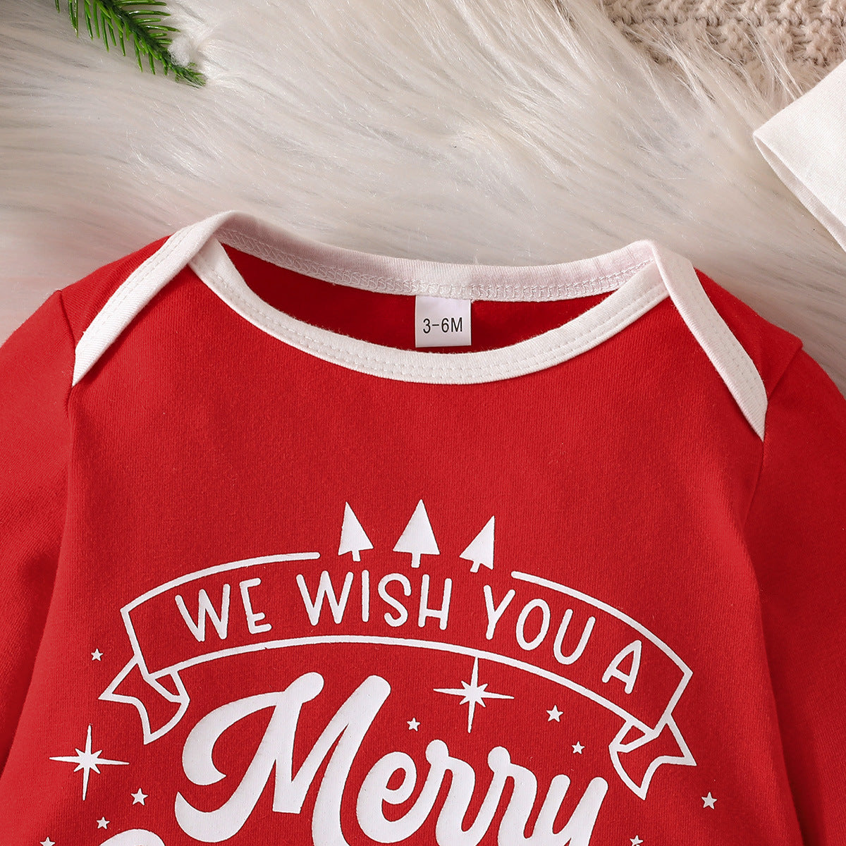 Christmas Romper and Hat 2-piece Set for 22-24 Inches Reborn Dolls