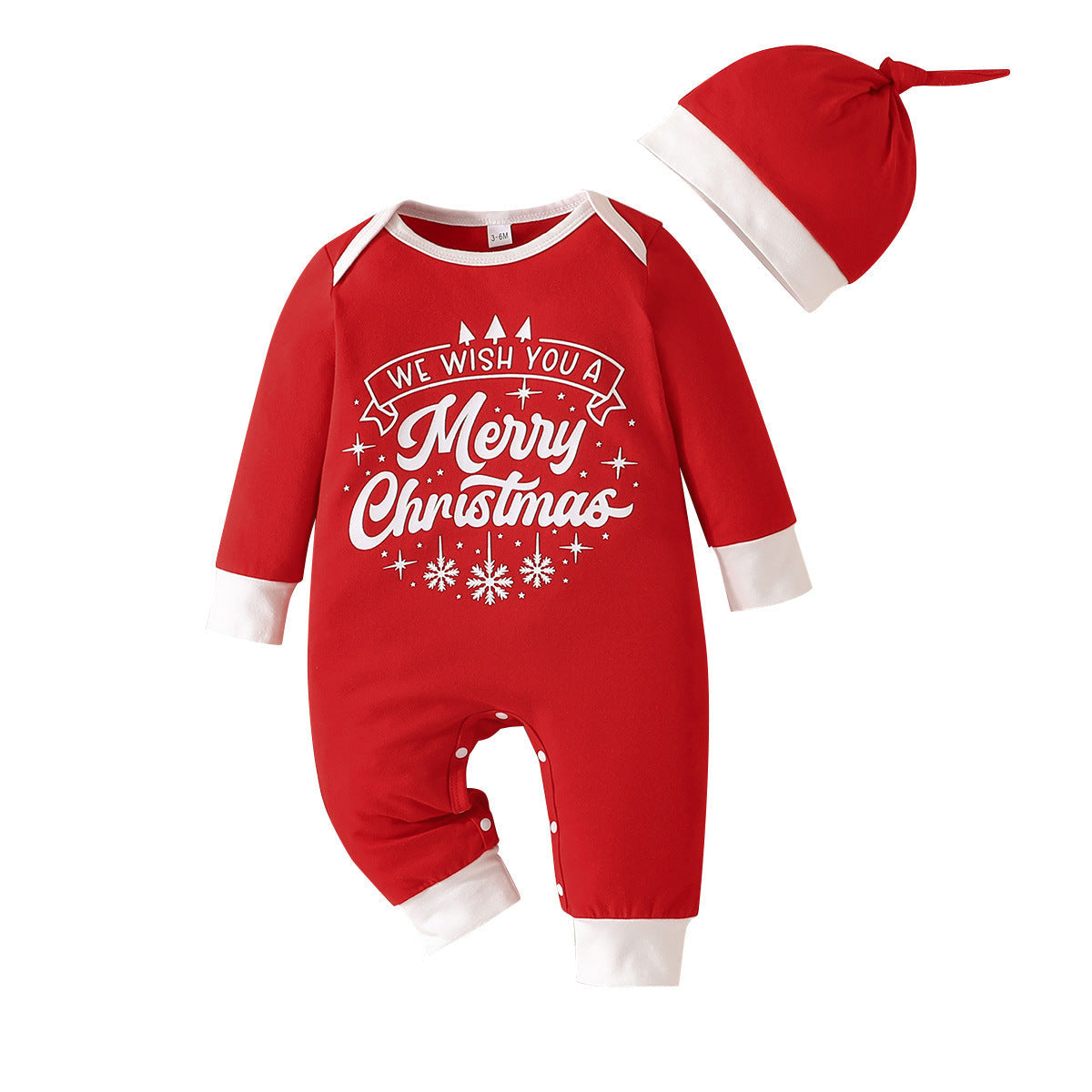 Christmas Romper and Hat 2-piece Set for 22-24 Inches Reborn Dolls