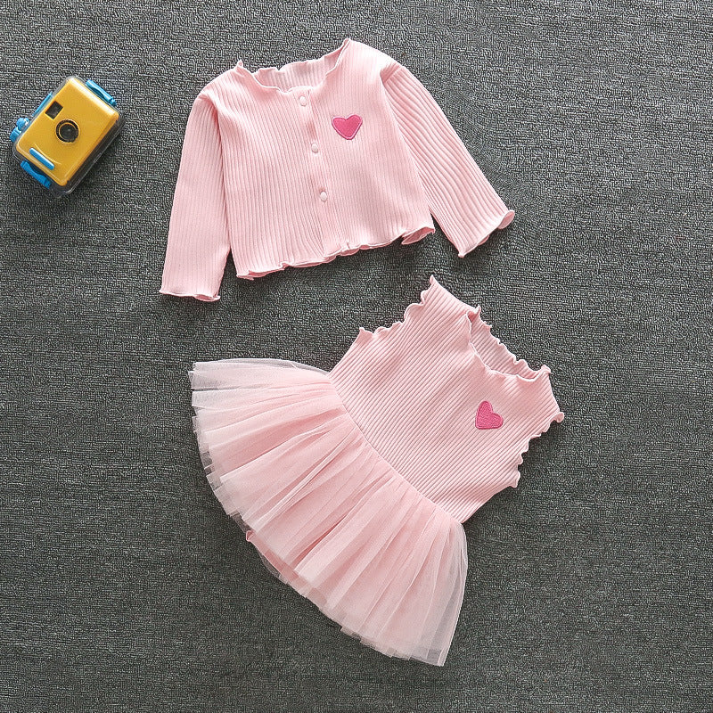 Cute Jumpsuit Dress 2-Piece Set for 22-24 Inches Dolls