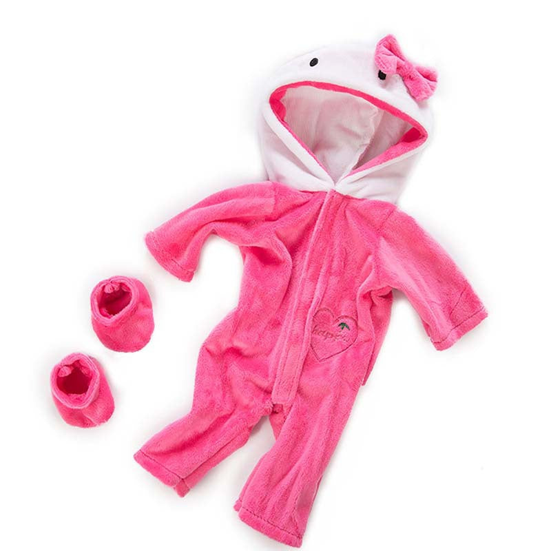 17-18 Inches Cartoon Reborn Doll Clothes 2-Piece Set(Only Clothes, no doll)