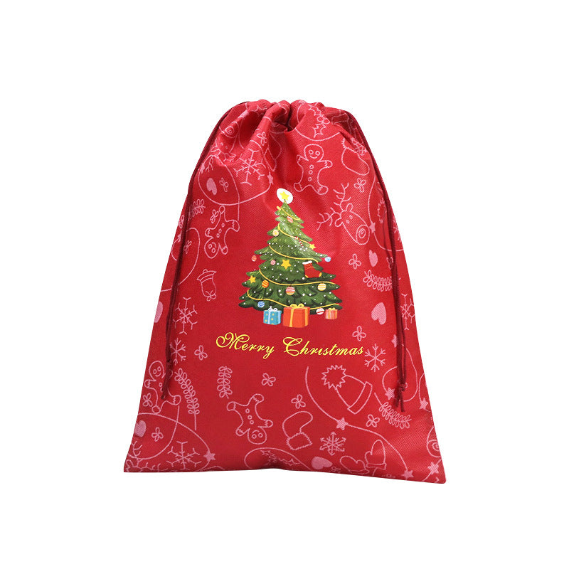 Christmas non-woven Drawstring Gift Bag