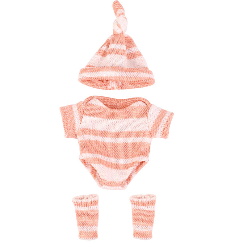 Solid Color Bodysuits, Hat and Socks 3-Piece Set for 20cm Dolls