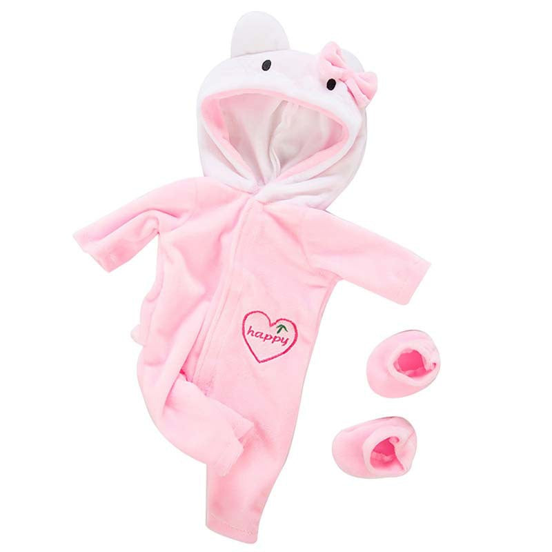 17-18 Inches Cartoon Reborn Doll Clothes 2-Piece Set(Only Clothes, no doll)