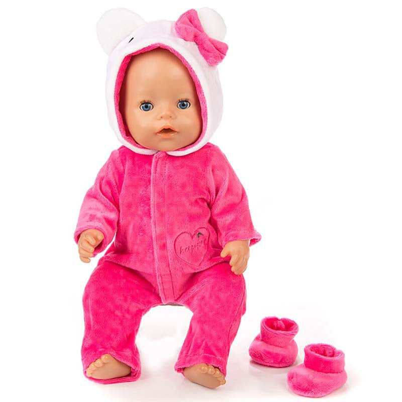 17-18 Inches Cartoon Reborn Doll Clothes 2-Piece Set(Only Clothes, no doll)