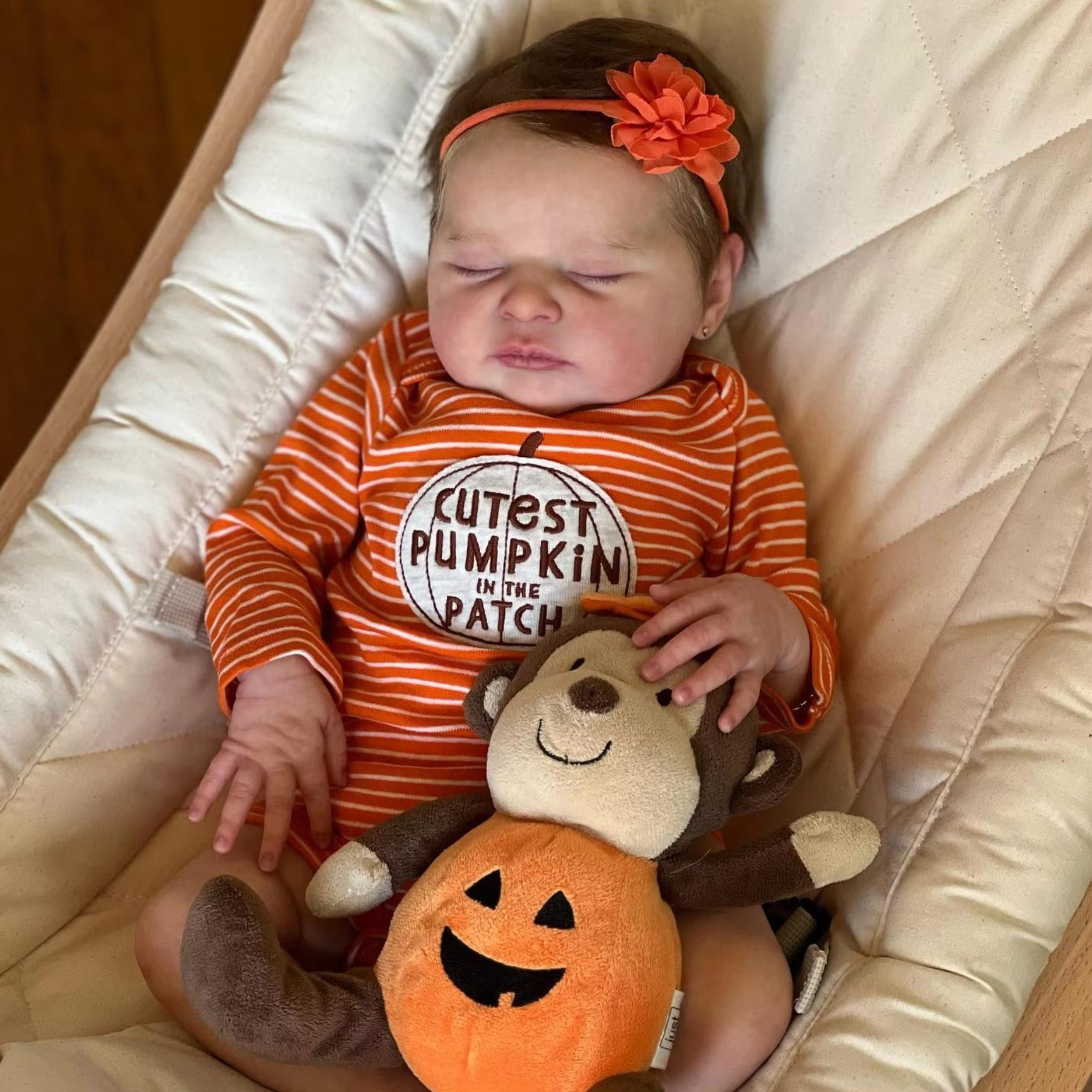 19 inch Lifelike Closed Eyes Reborn Doll with Blonde Hair-Pascale