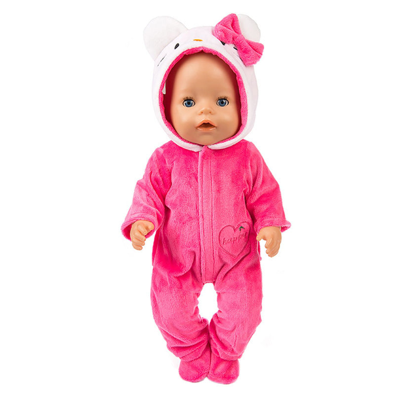 17-18 Inches Cartoon Reborn Doll Clothes 2-Piece Set(Only Clothes, no doll)
