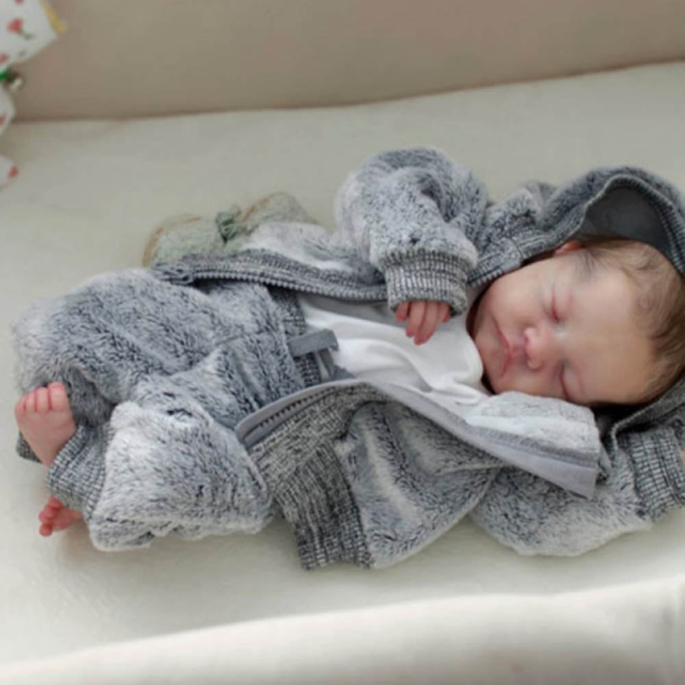 18'' Little Sike Lifelike Soft Vinyl Doll Reborn Baby Doll Girl-Levi Series