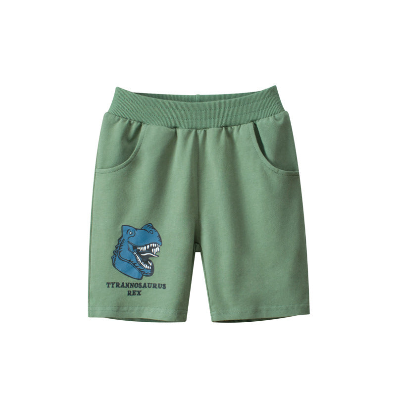 Carroon Solid Color Summer Shorts for Boys