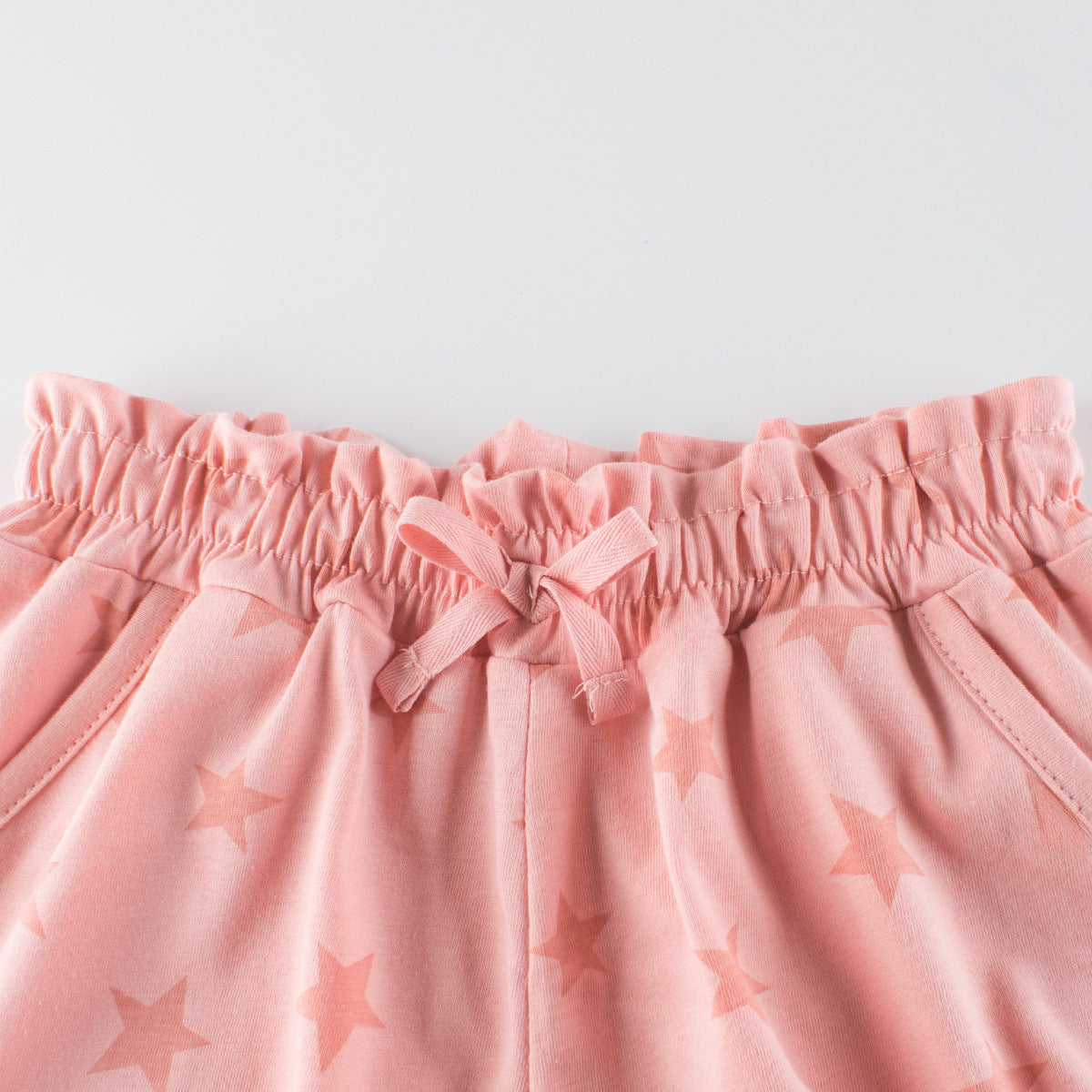 Pink Star Cotton high waist Shorts for Girls