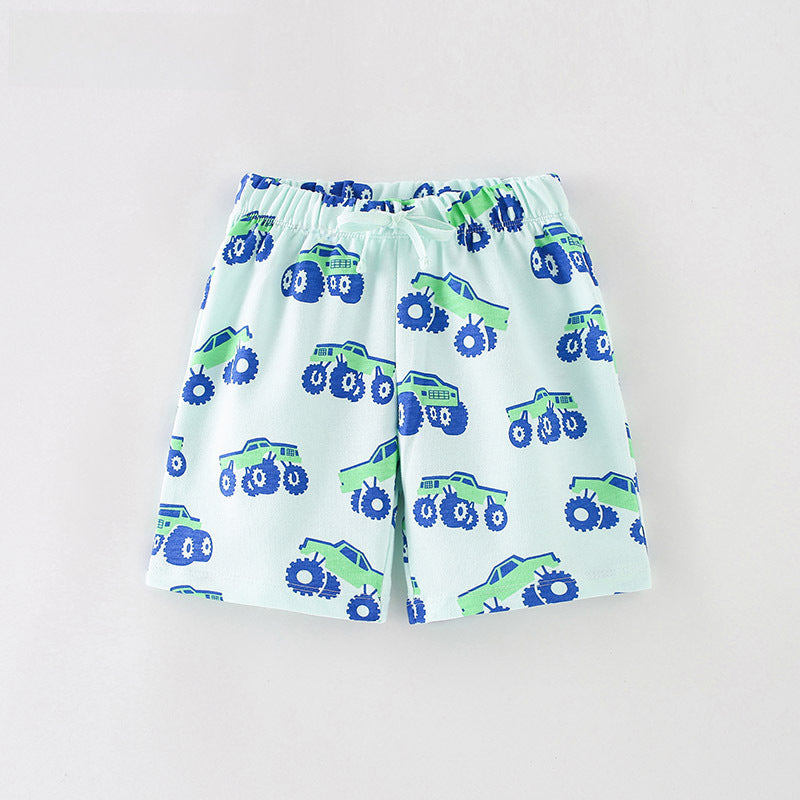 cotton cartoon mid-waist casual pants