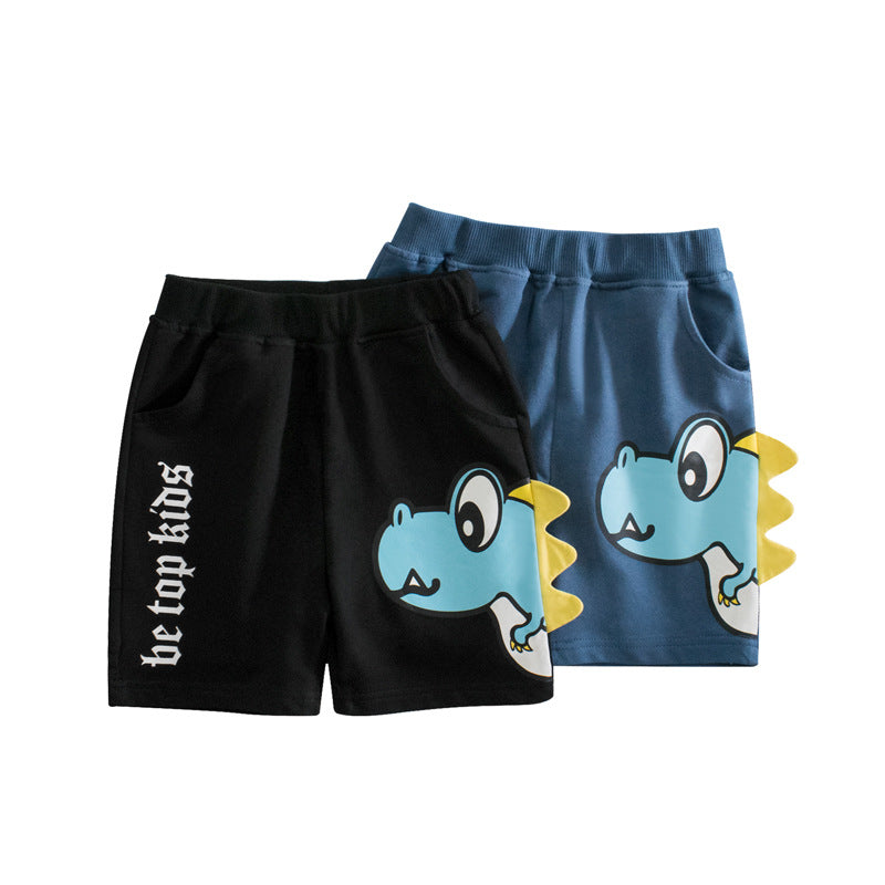 Cartoon dinosaur Print Summer Shors for Boys
