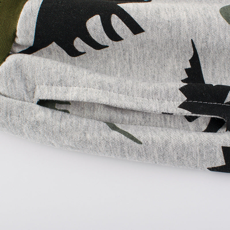 Dinosaur Print Gray Shorts for Boys