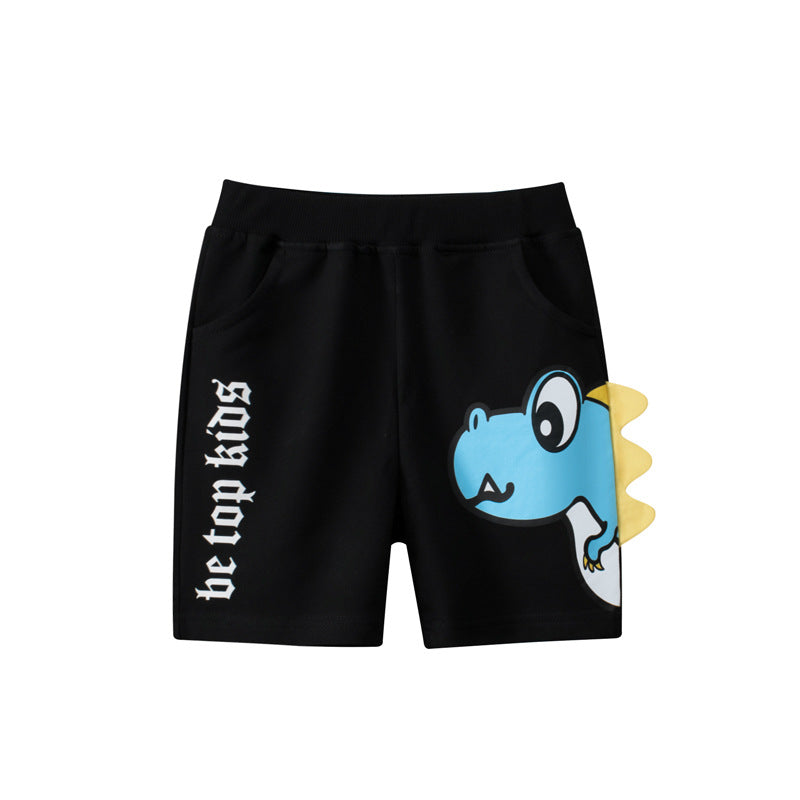 Cartoon dinosaur Print Summer Shors for Boys
