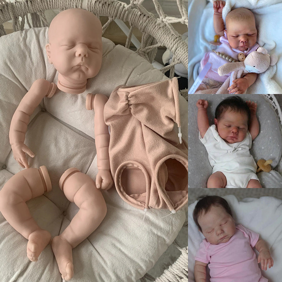 19 Inches Closed Eyes Unpainted Reborn Doll Kit Miley