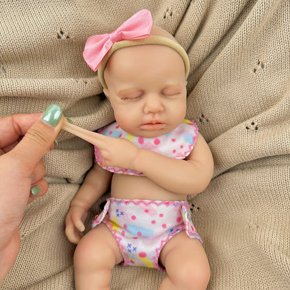 30cm Full Silicone Loulou Reborn Baby Girl In Pink Outfits
