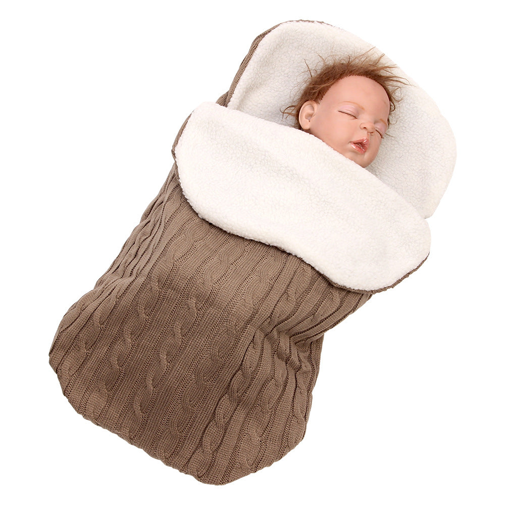 Knit Fleece Double Layer Sleeping Bag For 17-24 Inches Reborn Dolls