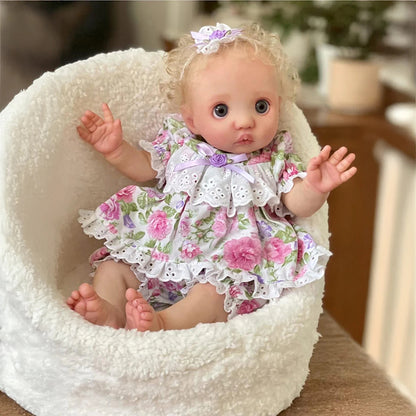 16 Inches Open Eyes Blonde Hair Fairy Peeka Reborn Doll Girl