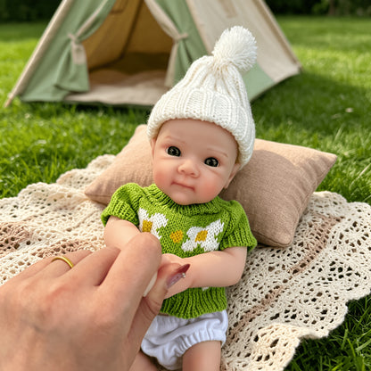 30cm Full Silicone Bettie Reborn Baby Girl in Green floral sweater