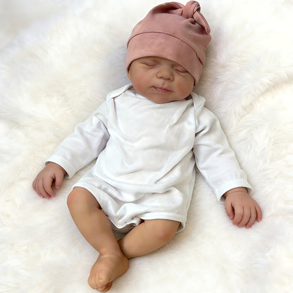 19 Inches 3D-Paint Lifelike Closed Eyes Newborn Reborn Reborn Doll-Pascale