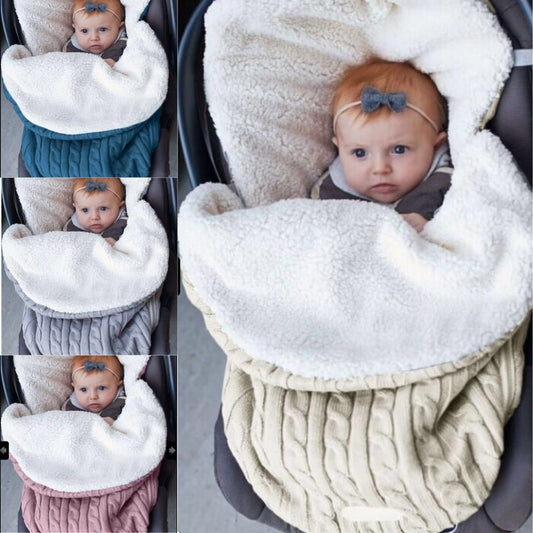 Knit Fleece Double Layer Sleeping Bag For 17-24 Inches Reborn Dolls